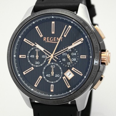Eleganter REGENT UOMO Chronograph Herrenuhr 43 mm - SEIKO WERK - UVP 178,00 EUR