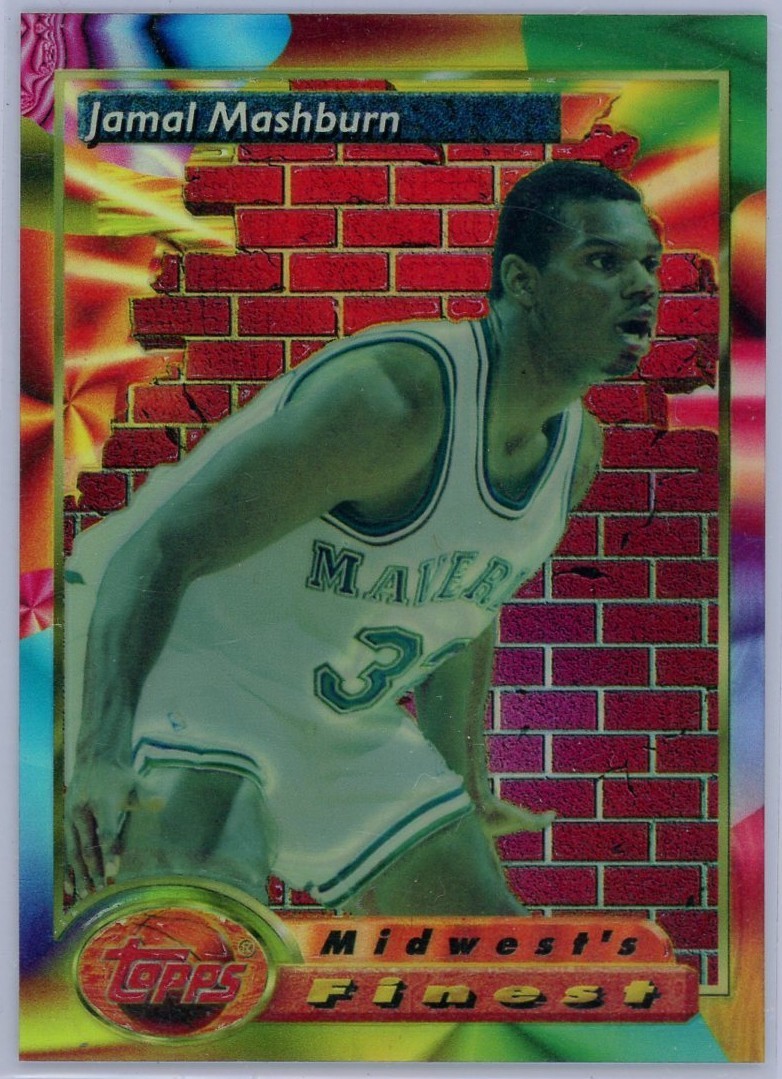 1993-94 Topps Finest - Jamal Mashburn #110 Refractor (RC) Amazing Color...