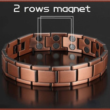 Men's Bracelet Magnetic Therapy Arthritis Pain Relief Pure Solid Copper Bangle