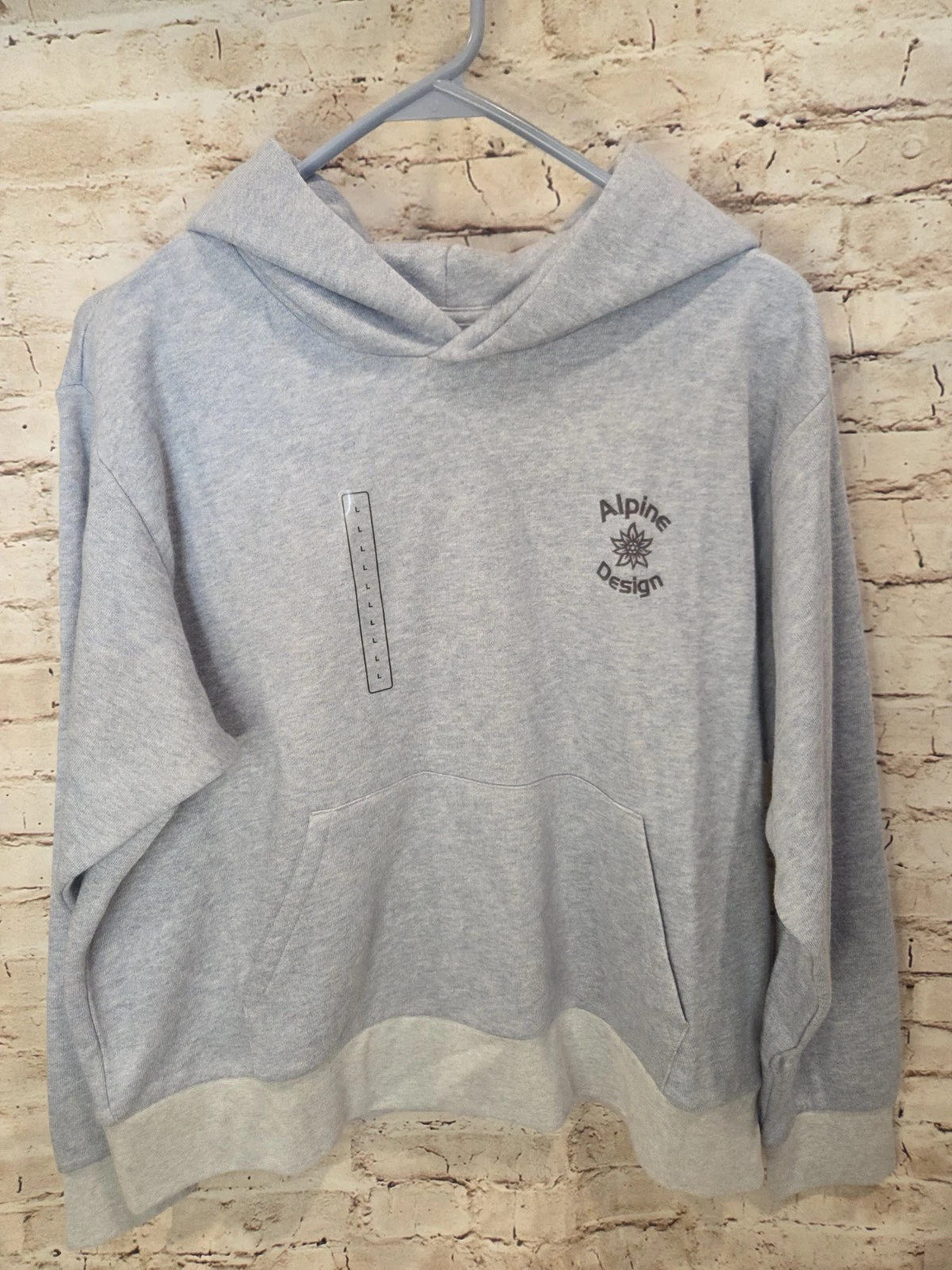 Alpine Design Womens Fleece Hoodie Large Blue/Gray Pullover Hooded Relax Fit