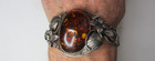 AMBER BRACELET VINTAGE STERLING LADIES WOMANS ANTIQUE ORIGINAL JEWELRY FLOWERS — photo 8