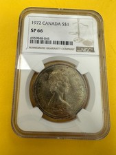 1972 Canada S$1 NGC SP66