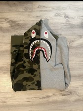 A Bathing Ape BAPE Split Shark Hoodie Sweatsh...