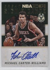 2015-16 NBA Hoops Great SIGnificance Gold 8/10 Michael Carter-Williams Auto 0c6