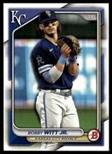 Bobby Witt Jr. 2024 Bowman #59 Kansas City Royals FREE SHIPPING AutographDen