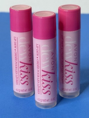 Avon Dew Kiss Lip Balm 0.15 oz, Lot of 3, SEALED** NEW** Discontinued
