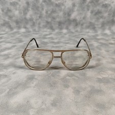 Vtg 1980s Marcolin Marchon 900/GE Gold Aviator Eyeglass Frames Only 54-15 ITALY