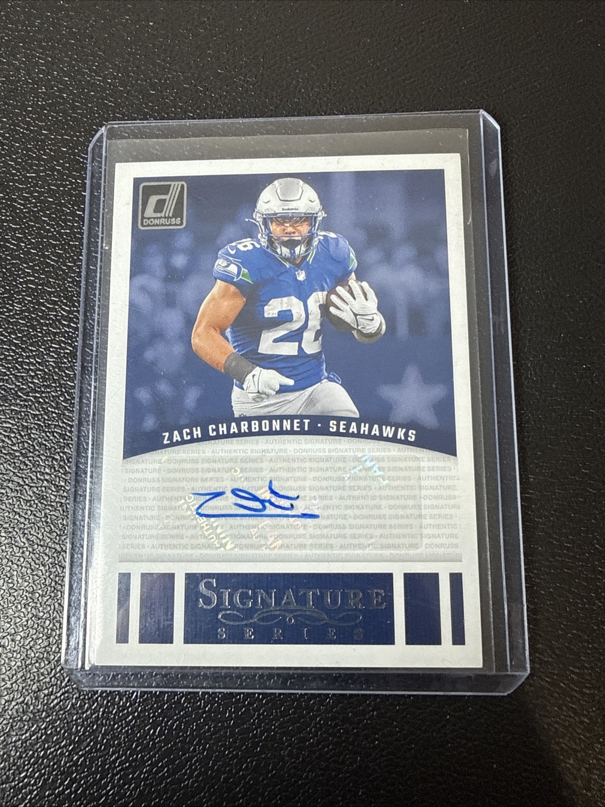 2024 Donruss Zach Charbonnet Signature Series Auto SSE-ZCH Seahawks