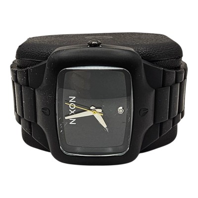 Nixon The Rubber Player Watch RARE Diamond Accent Black/Black Dial