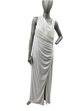 NWT Women’s adrianna papell chiffon capelet gown Color Ivory Size 16