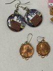 5-Piece Novelty Jewelry Lot Flags Snoopy Troll Cow Penny Earrings — photo 2