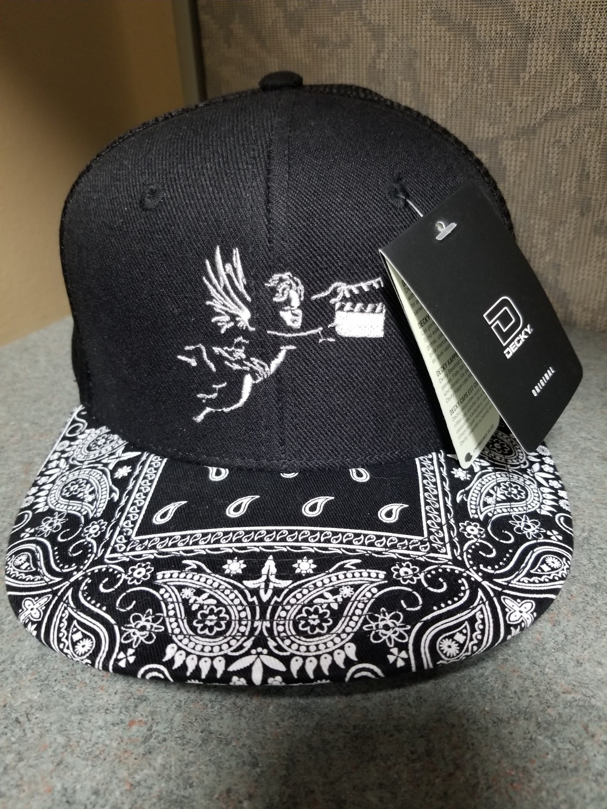 Flat Brim Black Snapback Guardian Angel New With Tags!
