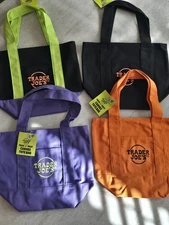 Trader Joe's Mini Halloween Canvas Tote Bag Set Of 4 RARE LIMITED In Hand New