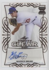 2021 Leaf Trinity Clear Auto Maddux Bruns #CA-MB1 Auto 0wv1