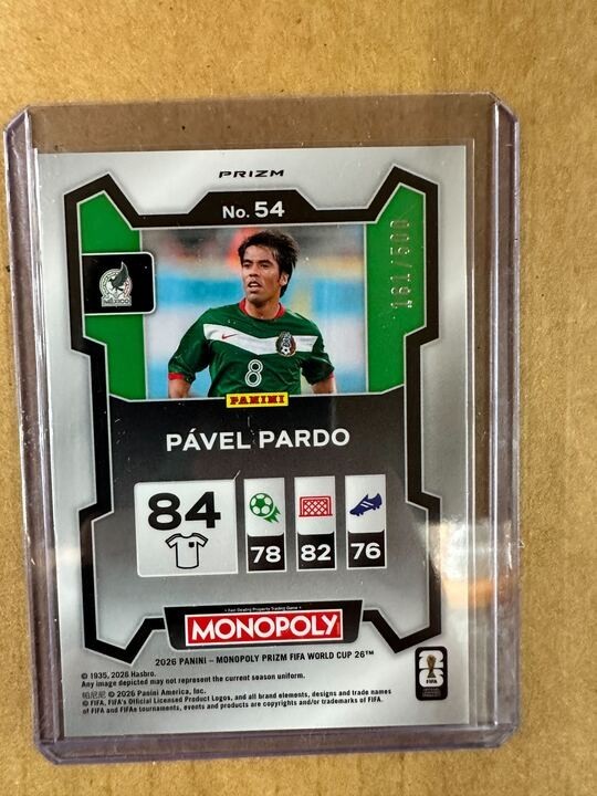 2026 Panini Prizm World Cup 26 Pavel Pardo Big Money Shimmer #54