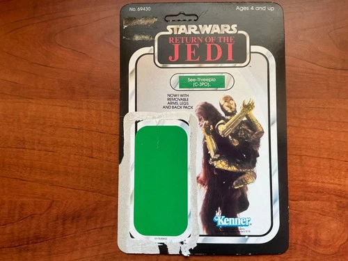 Vintage Kenner Star Wars Figure Card ROTJ 65 Back Cardback C 3PO
