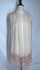 DELICATE women s Sheer Pink Delicate Lightweight Scarf 77"/20" EX.CON
