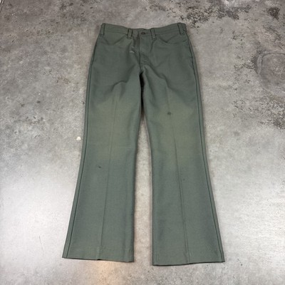 Levi s 517 Pants Mens 30x29 Green Vintage USA Flaws Bootcut