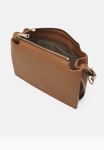 FURLA  NUVOLA CROSSBODY Arch Logo on Strap Leather BRANDY (brown) NEW - Picture 18 of 18