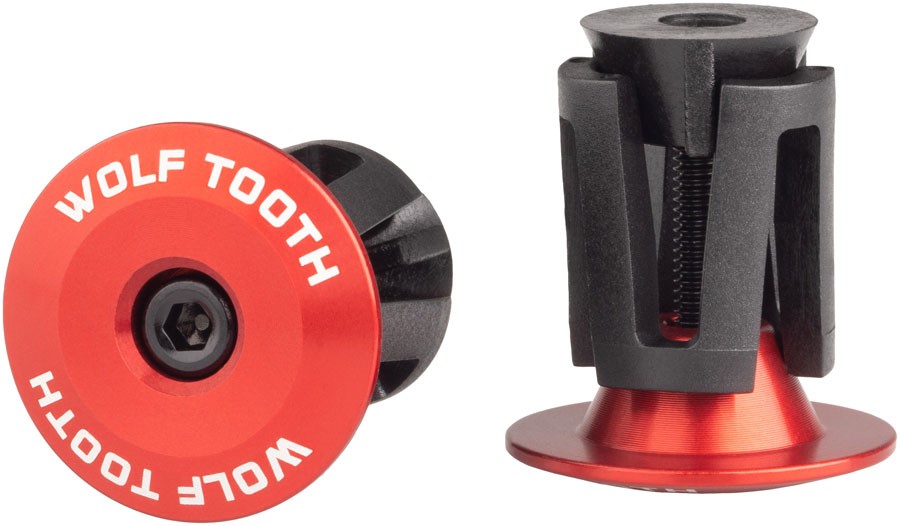 Wolf Tooth Alloy Bar End Plugs - Red 5090₽