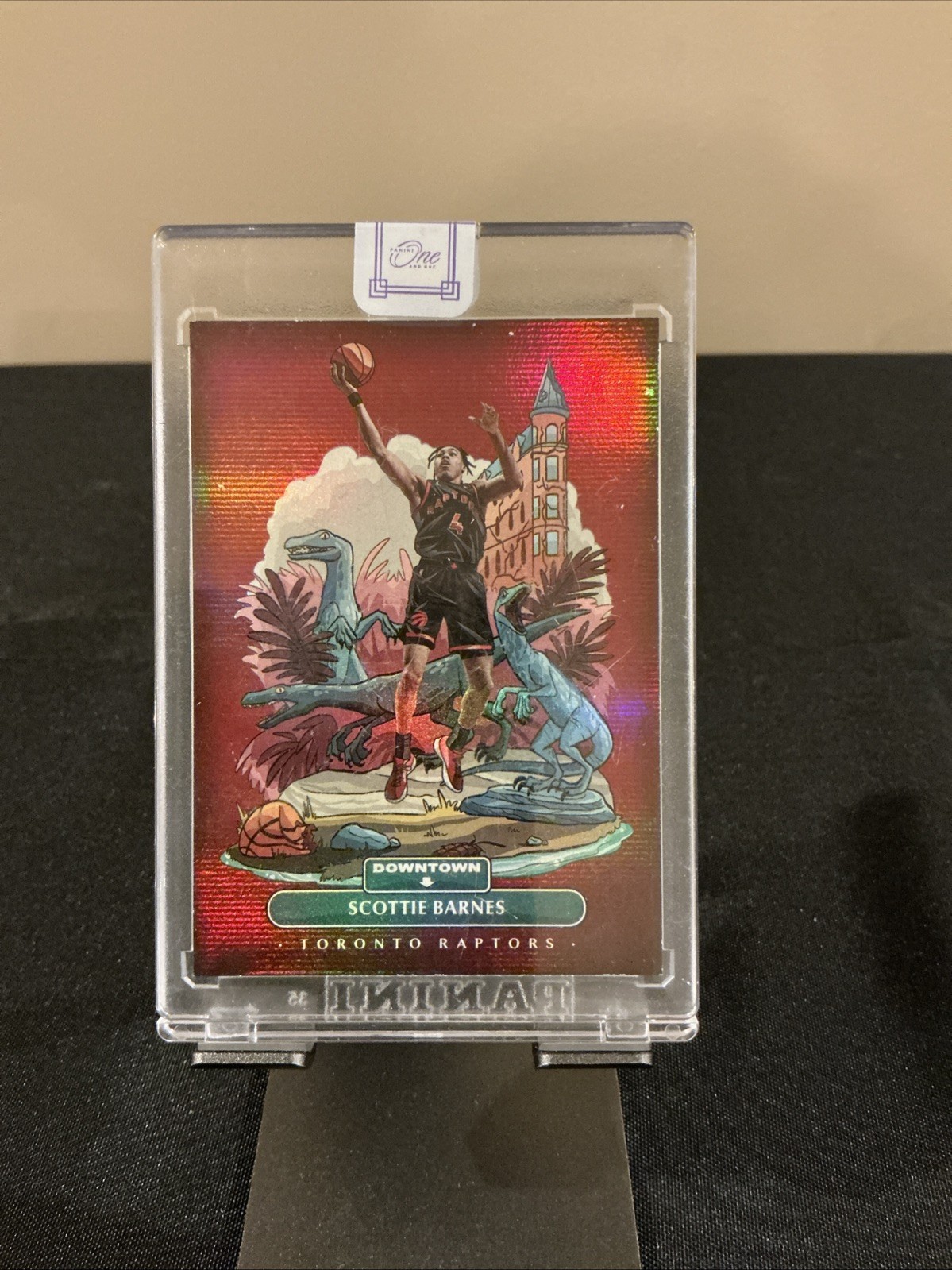 2021-22 Panini One And One Scottie Barnes #19 RC Rookie Downtown Case Hit SSP