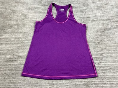 Layer 8 Tank Top Womens Large Purple Qwick Dry Performance Polyester Racerback
