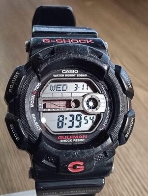 CASIO G-SHOCK GULFMAN G-9100 men Quartz Black Watch Japan - Rank C