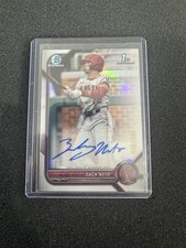 2022 Bowman Draft - Chrome Draft Pick Autographs Zach Neto #CDA-ZN Refractor...