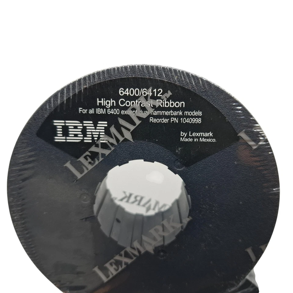 4x Lexmark IBM Black 6400-6412 High Contrast Printer Ribbons 1040998 Original - Image 2 of 4