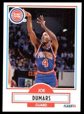 Joe Dumars 1990-91 Fleer #55 Pistons NBA READ FREE SHIPPING AutographDen
