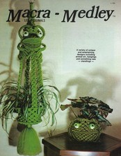 Macra-Medley Lee Originals Macrame Animal Frog Owl Patterns Craft Book Vintage