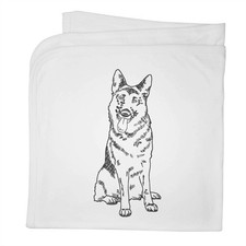 'German Shepherd Dog' Cotton Baby Blanket / Shawl (BY00037658)
