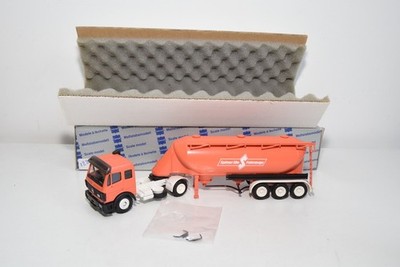 B71 1:50 CONRAD 3014 MERCEDES-BENZ TRUCK + TRAILER SHARPENED SILO BULK TANKER...