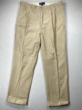 VTG Polo Ralph Lauren Corduroy Pants Men  s 40x32 Beige Hammond Pleated Trousers