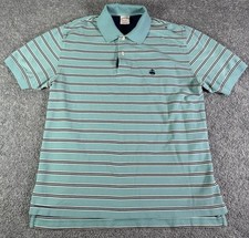 Brooks Brothers Men  s Small Blue Striped Orignal Fit Performance Polo Shirt