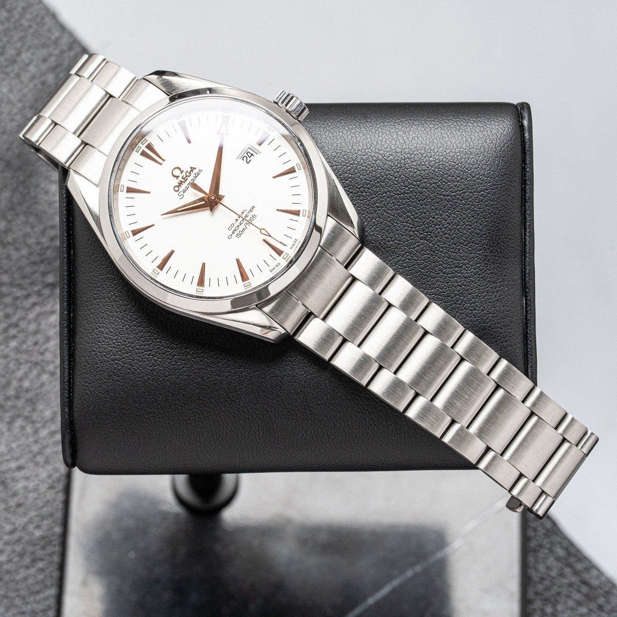 OMEGA Seamaster Aqua Terra 腕時計 OMEGA Seamaster 2502.34 Aqua Terra Rose Hands Hour Markers Silver