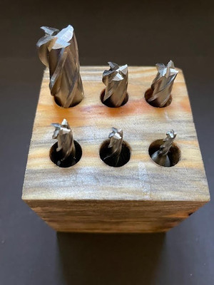 End Mill Set ~ 6 Piece ~ HSS ~ 4 Flute