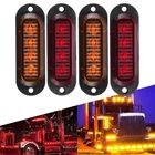 4x Amber Red LED Side Marker Clearance Lights Waterproof for Trailer Truck RV
