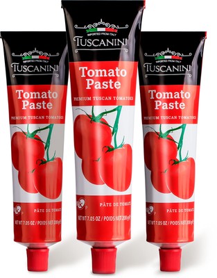 Tuscanini Premium Double Concentrated Tomato Paste Tube, 7.5oz (3 Pack) Made wit