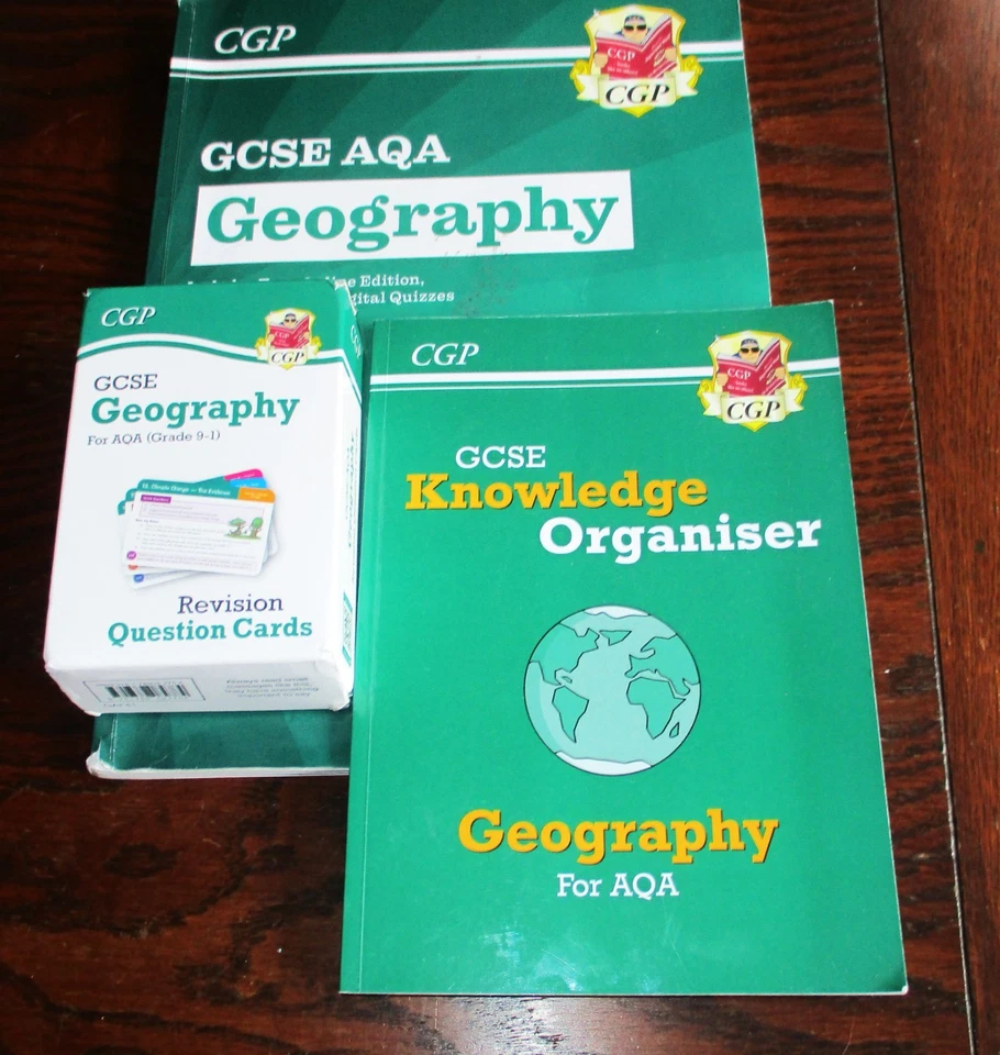 CGP GCSE AQA Geography Revision Guide + Cards + Knowledge Organiser - Image 4 of 4