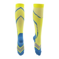 Sweat Absorbing Cycling Socks Size L Tall Yellow Blue