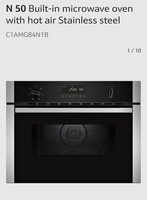 NEFF N50 C1AMG84N1B Built In Compact Electric Single Oven With Microwave