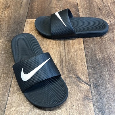 Nike Kawa Slide Black White Youth Size 4Y EU 36 Comfort Sandals
