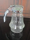 Vintage Federal Tool Corp Chicago Glass Syrup Dispenser with Chrome Handle MCM