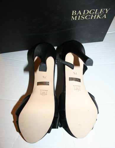 Scarpe da matrimonio BADGLEY MISCHKA nere shaw con cinturino a T nuove con scatola taglia 7,5 MP2145 nuove - Foto 6 di 6