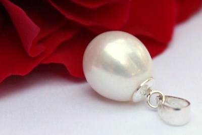 P06 Süßwasser Perlen Schmuck Anhänger ohne Halskette Perlenkette 925 Silber  jkh