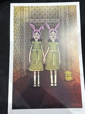 The Shining Grady Twins Louise Belcher art signed print Rare! Bob’s Burgers