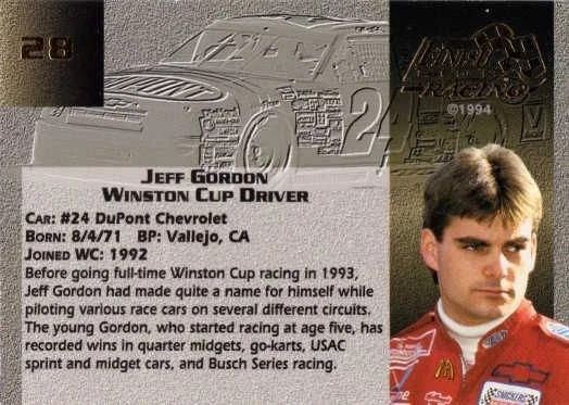 1994 Finish Line Gold Complete Set #1-100 NASCAR Gordon Earnhardt Martin Cards - Image 2 of 2