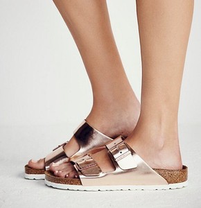 gold birkenstocks arizona