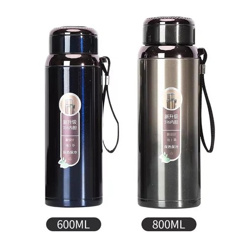 Frasco de acero inoxidable botella de agua caliente vacío té cafetera taza de viaje para trabajo - Imagen 18 de 29